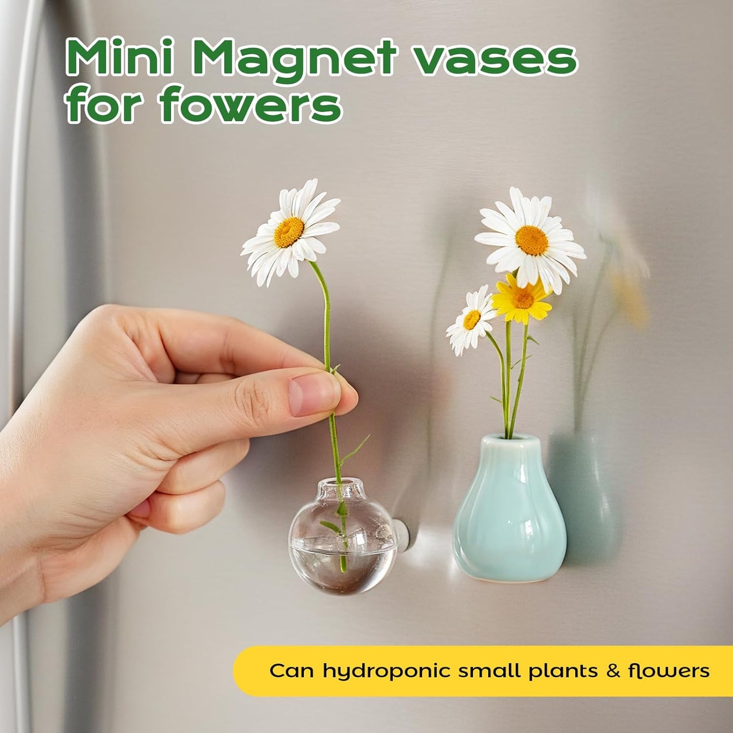 🌸Cute Plant Ceramic Vase Fridge Magnets (8 Pcs Set)