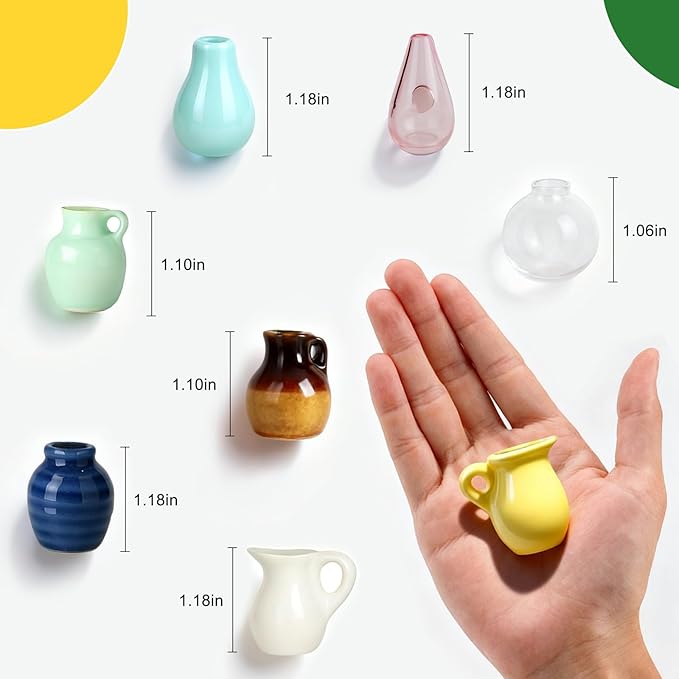 🌸Cute Plant Ceramic Vase Fridge Magnets (8 Pcs Set)